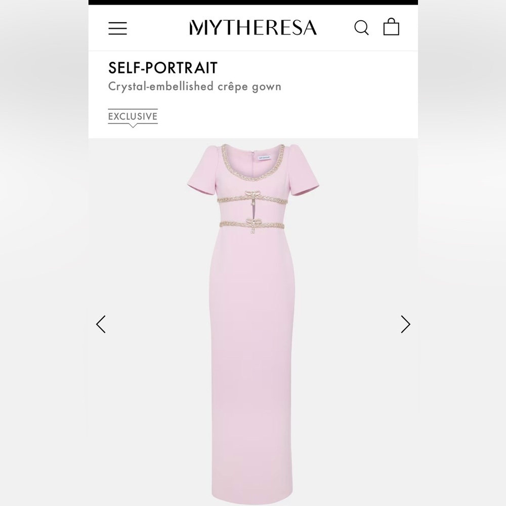 self portrait crystal embellished gown size US 12 worn once